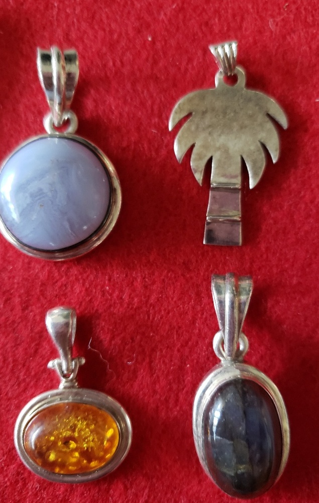 Choose your sterling/ semi precious stone pendant